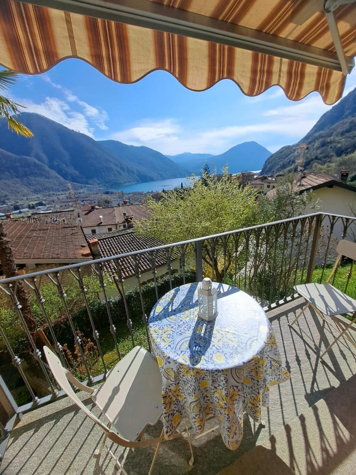 Casa Vista Lago E Giardino Porlezza Bagian luar foto